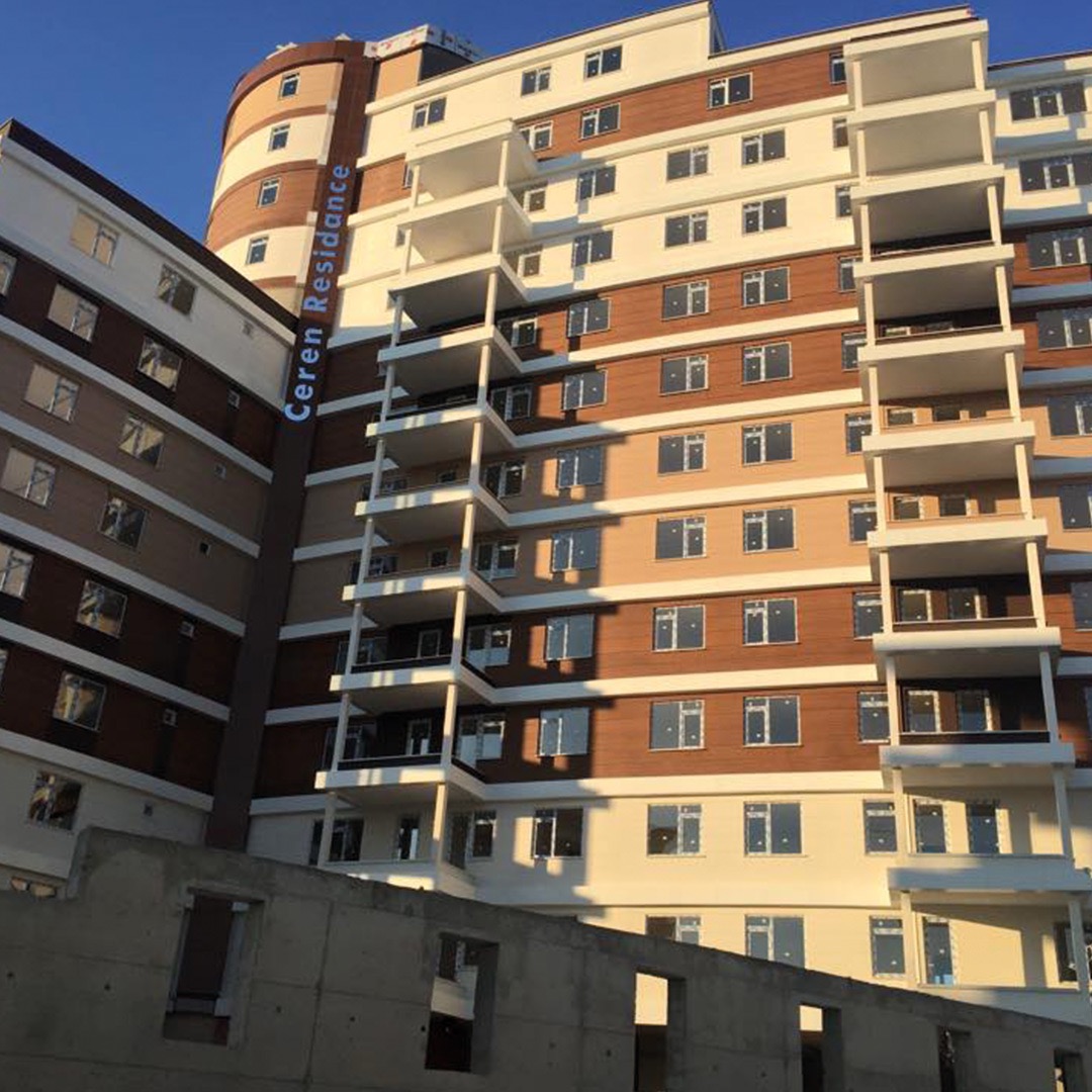 Ceren Residence Edirne — Cephe ve balkon uygulama aşaması