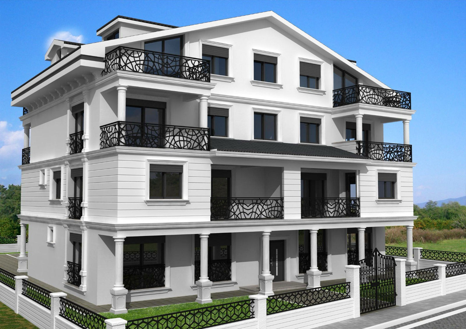 Fethiye Projesi 1 — Mimari görselleştirme — birinci açı